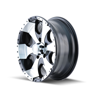 ION Type 136 15x6 / 6x139.7 BP / 0mm Offset / 108mm Hub Black/Machined Wheel