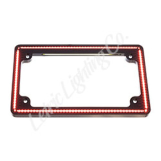 Letric Lighting 11-17 HD Softail FXS/B/ 12-17 FLS/S Perfect Plate Light License Plate Frame Black