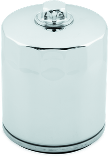 Twin Power Twin Cam and M8 Chrome Oil Filter With Nut Replaces H-D 63798-99 with Backflow Valve