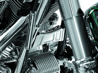 Kuryakyn Downtube Cross Brace Cover 99-13 Touring Chrome