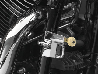 Kuryakyn Universal Helmet Lock 1-1/4in-1-1/2in Mount Chrome