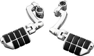 Kuryakyn Longhorn Offset Dually ISO Pegs With 1-1/4in Clamp Chrome