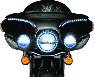 Kuryakyn LED Front Turn Signal Conversion Flat Style Insert Amber Lens