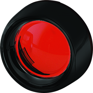Kuryakyn Deep Dish Bezels Red Lens Gloss Black