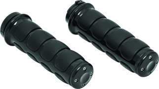 Kuryakyn ISO Grips Without Throttle Boss Dual Cable Black
