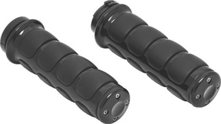Kuryakyn ISO Grips Without Throttle Boss Dual Cable Black