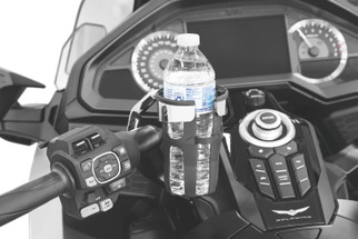 Kuryakyn Reflex Drink Holder Honda Goldwing DCT Handlebar Left Side Mount Chrome
