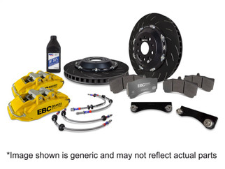 EBC Racing 2019+ Toyota GR Supra Yellow Apollo-6 Calipers 380mm Rotors Front Big Brake Kit