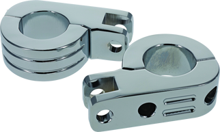 Bikers Choice Chrome Billet Highway Peg Mounts for 1.25 Inch Engine Guard Universal Custom Pr