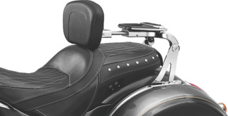 Kuryakyn Fixed Mounts Multi-Purpose Driver & Passenger Backrest 14-22 Indian Models Chrome