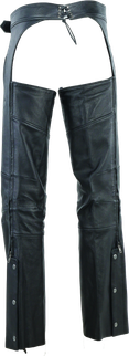 Kuryakyn Leather By River Road Longhaul Leather Chaps Black - Large