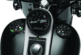 Kuryakyn Alley Cat Fuel & Battery Gauge Gloss Black