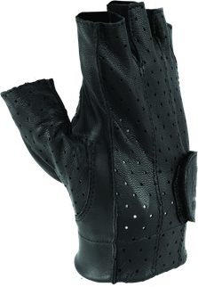 Kuryakyn Leather By River Road Tucson Shorty Gloves Black - Small