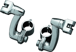 Kuryakyn Longhorn Offset Peg Mounts With 1-1/4inch Clamp Chrome
