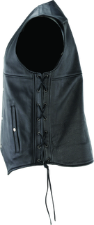 Kuryakyn Leather By River Road Old Skool Leather Vest Black - Large