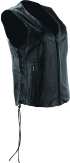 Kuryakyn Leather By River Road Sapphire Leather Vest Black Womens - Small