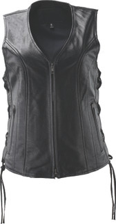 Kuryakyn Leather By River Road Sapphire Leather Vest Black Womens - Small