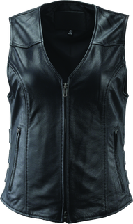 Kuryakyn Leather By River Road Plains Leather Vest Black Womens - 3XL