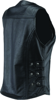 Kuryakyn Leather By River Road Plains Leather Vest Black Womens - Small