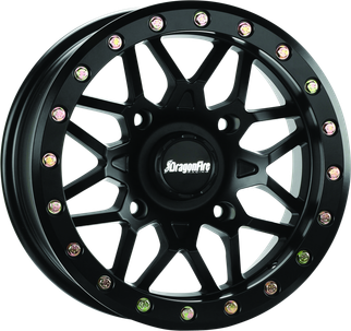 DragonFire Racing Typhon Wheel 14X7 4/137 5+2 +10 Machined Black