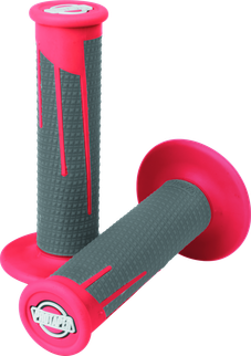 ProTaper Full Diamond Clamp-On Grips - Red/Dark Gray