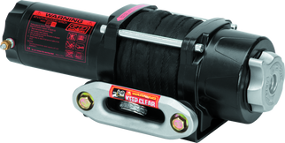 QuadBoss Winch Kit - 39ft x 7/32in Synthetic Rope - 3.5hp - Hawse Fairlead - Wired Remote - 3500lb