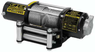 QuadBoss Winch Kit - 39ft x 7/32in Synthetic Rope - 3.5hp - Hawse Fairlead - Wired Remote - 3500lb