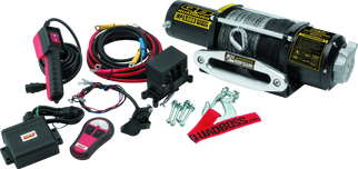 QuadBoss Winch Kit - 50ft Synthetic Rope - 3.8hp - Hawse Fairlead - Wireless Remote - 5000lb