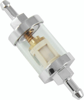 Bikers Choice Chrome Clear View Fuel Filter 1/4 Inch Hose Universal