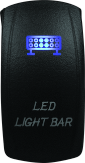 DragonFire Racing Lighted Switch Led Light Bar On/Off Blue