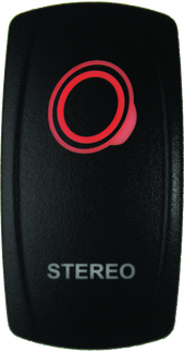 DragonFire Racing Lighted Switch Stereo On/Off Red