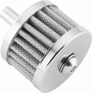 Bikers Choice Chrome 3/8 Inch Breather Filter With Bolt