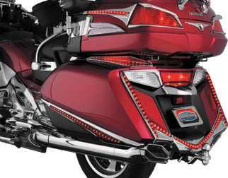 Kuryakyn L.E.D. Rear Fender Tip 12-17 GL1800 Chrome Red Lens