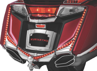 Kuryakyn L.E.D. Vertical Rear Light Strips 12-17 GL1800 Chrome Red Lens