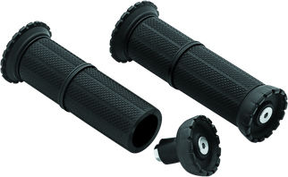 Kuryakyn Riot Universal Grips 1in Satin Black