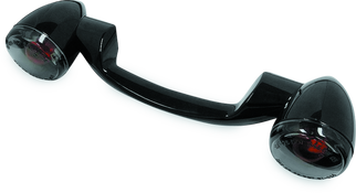 Bikers Choice 91-08 Touring 86-17 FLST Narrow Black Rear Turn Signal Bar Kit W/Smoke Lens