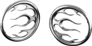 Kuryakyn Flame Speaker Grills Chrome