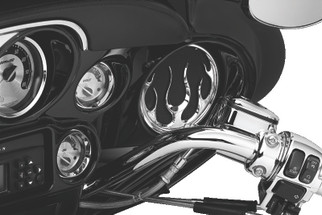 Kuryakyn Flame Speaker Grills Chrome
