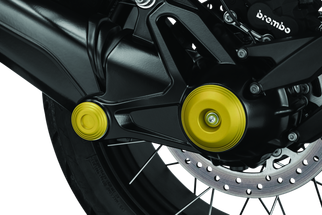 Kuryakyn Lodestar Rear Axle Sliders-BMW-Gold