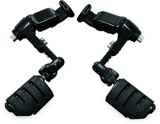 Kuryakyn Ergo III Adjustable Mount With Trident Dually ISO Pegs Gloss Black