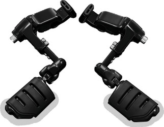 Kuryakyn Ergo III Adjustable Mount With Trident Dually ISO Pegs Gloss Black