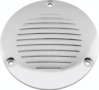 Bikers Choice 70-98 Big Twin Chrome Grooved 3 Hole Derby Cover