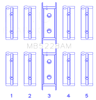 King Engine Bearings Mitsubishi 4G52 (Size +0.25mm) Main Bearing Set