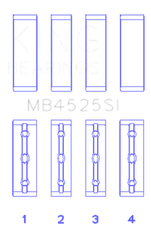 King Engine Bearings Toyota 2Gr-Fe (Size +0.75mm) Main Bearing Set