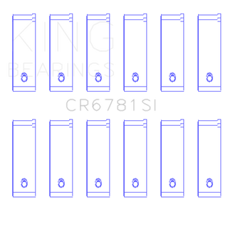 King Engine Bearings Chrysler 2.7L (Od+.002in) (Size +0.25mm) Connecting Rod Bearing Set