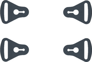 K1 Knee Brace Strap Loop Set (grey)