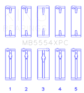 King Engine Bearings Toyota 3Sgte/16V 2.0L (Size +.026mm) Main Bearing Set