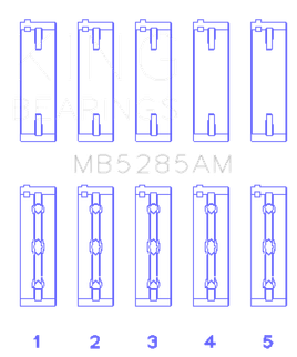 King Engine Bearings Suzuki J18K/J20A (Size +0.25mm) Main Bearing Set