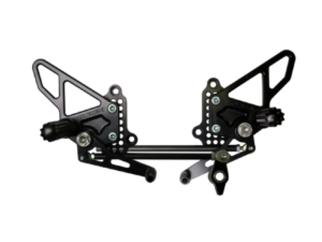 Vortex Racing 07-08 Ducati 1098,08-09 1098R,07-09 1098S,09-11 1198 Adjustable Rearsets- Black