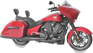 Mustang 10-17 Victory Cross Roads, Cross, Hard-Ball, Magnum Touring 1PC Seat w/DBR - Black